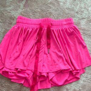 Pink athletic flowy shorts